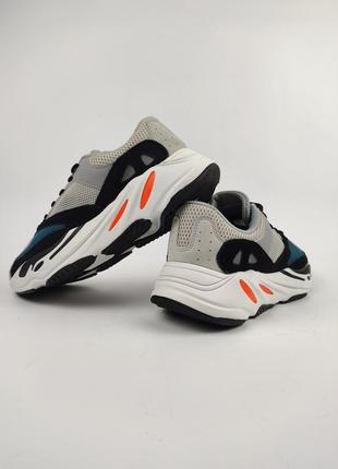 Мужские кроссовки adidas yeezy boost 700 gray black white2 фото