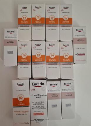 Набір сонцезахисний флюїд проти пігментації шкіри eucerin pigment control spf 50+