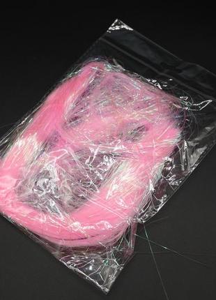 Наполнитель декоративный "сияющая сизаль" цвет розовой.30гр2 фото