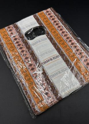 Подарочные полиэтиленовые пакеты 15х20см "thank you".  цвет коричневый.2 фото