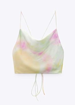 Сатиновый топ zara m/l