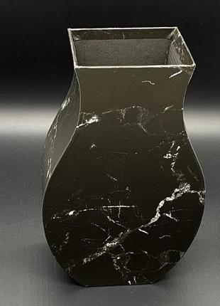 Коробки для цветов. ваза. цвет "черный мрамор". 27х16х7м