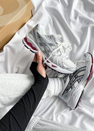 Женские кроссовки asics gel kayano 14 'pure silver red'