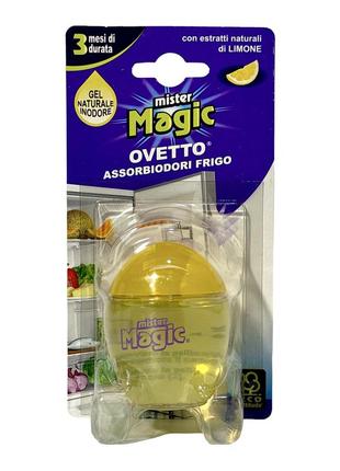 Поглотитель неприятных запахов в холодильнике mister magic с экстрактом лимона 40мл