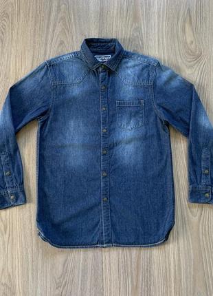 Подростковая джинсовая рубашка с длинными рукавами next authentic