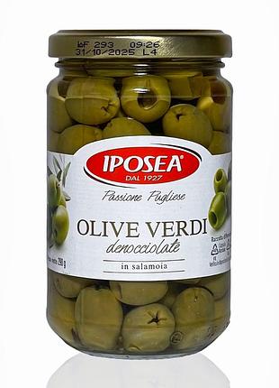 Оливки iposea зеленые без кости olive verdi denocciolate in salamoia, 290 г