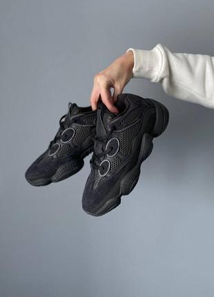 Кросівки adidas yeezy boost 500 black (темно-синій відтінок)2 фото