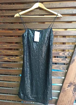 Платье h&m сарафан в пайетках xs s