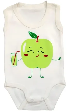 Боди-майка  молочный, яблоко турция