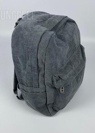 Вельветовый рюкзак черного цвета | синий рюкзак7 фото