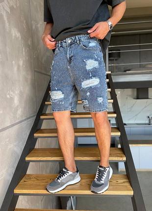 Чоловічі джинсові шорти синього кольору
