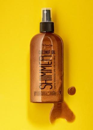 Кокосова олія для засмаги з шиммером top beauty shimmer coconut oil