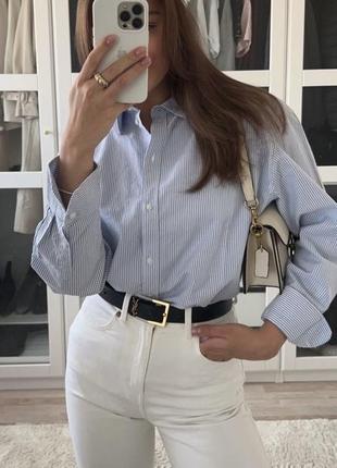 Рубашка в голубую полоску polo ralph lauren old money