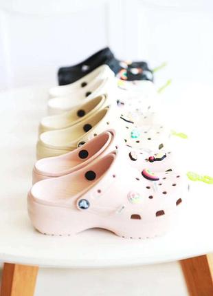 Classic platform clog женские классические кроксы на платформе