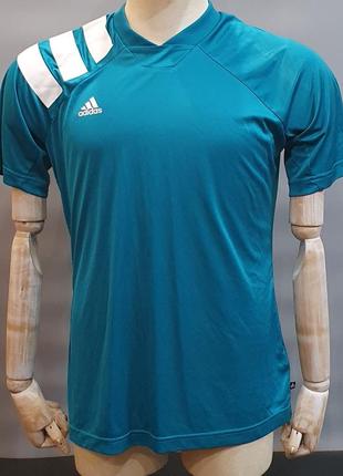 Футболка adidas climalite tanis jsy turquoise bj9440 размер м