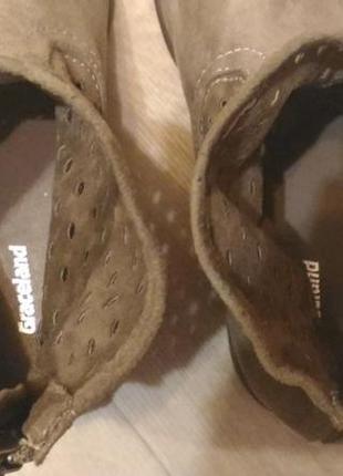 Ботинки, полусапожки под замш цвет светло-коричневый размер 395 фото