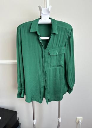 Жіноча зелена сорочка - mango - m розмір