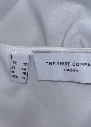 Блуза сорочка біла з бавовни натуральна the shirt company5 фото