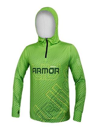 Верхняя одежда для охоты и рыбалки, толстовка с капюшоном от солнечных лучей delphin uv armor 50+ neon l
