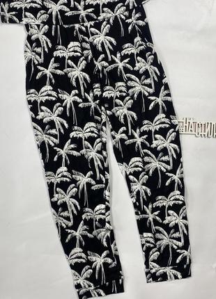 Новая летний цельный комбинезон 146 и 152см девочка h&amp;m черно-белый пальма
