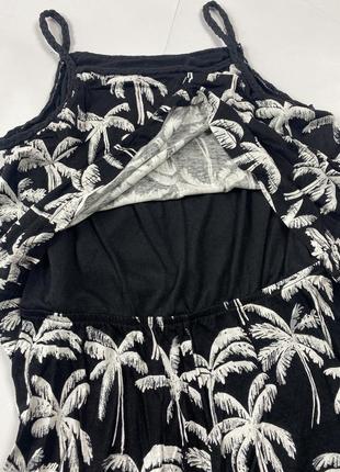 Новая летний цельный комбинезон 146 и 152см девочка h&amp;m черно-белый пальма