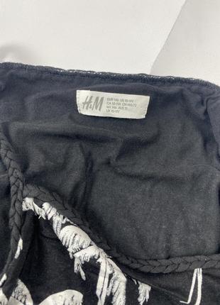 Новая летний цельный комбинезон 146 и 152см девочка h&amp;m черно-белый пальма