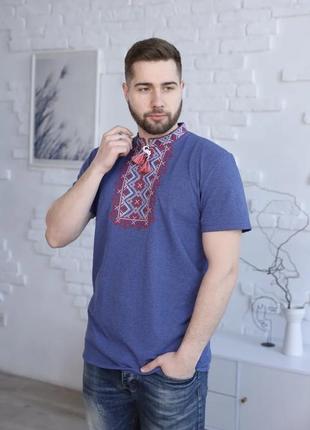 Чоловіча футболка-вишиванка "зоропад", тканина трикотаж, р. s.m.l.xl.2xl.3xl джинс
