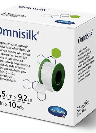 Пластир фіксуючий omnisilk 2,5 см х 9.2м 1шт зі штучного шовку