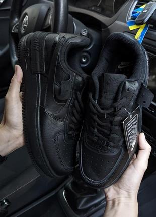 Жіночі кросівки nike air force 1 shadow чорні3 фото