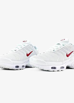 Кросівки nike air max tn "white/red"2 фото