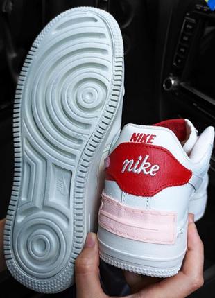 Жіночі кросівки nike air force 1 shadow бежеві з рожевим3 фото