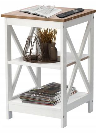 Стелаж chomik holly з двома дерев'яними полицями беж