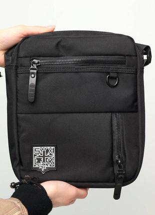 Сумка мессенджер черная мужская royalbag 585414