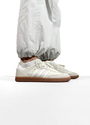 Adidas samba beige1 фото