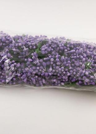 Тычинки на ветке фиолетовые 12 штук/пучок на проволоке для рукоделия, хобби, декора2 фото