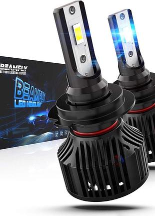 Сток! светодиодные лампы для фар beamfly h7 12000lm