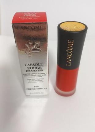 Lancome l'absolu rouge drama ink стойкая невесомая помада-тинт для губ с матовым эффектом.1 фото