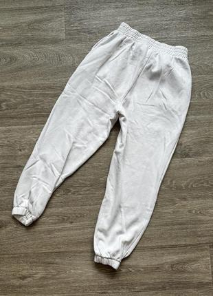 Стильні спортивні білі джогери спортивні штани h&m 36/s8 фото