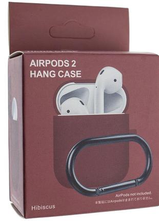 Чохол для airpods з карабіном hibiscus