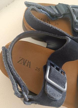 Zara синие босоножки сандалии замша3 фото