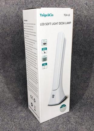 Настольная лампа с аккумулятором taigexin led tgx-l6 4.5w 350lm 6500k usb 5v, лампа для стола школьника3 фото