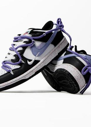 Жіночі кросівки чорні з фіолетовим nike raider women walking leather shoes low black purple