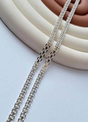 Срібний ланцюжок ланцюг плоский бісмарк 55 см срібло 925 проби 7.29 б50