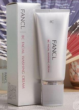 Крем-пінка для вмивання з антивіковим ефектом fancl bc facial washing, 90 г, японія