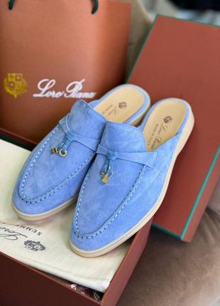 Замшевые мюли в стиле loro piana