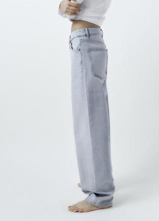 Джинсы tailored balloon zara оригинал голубые широкие брюки зара летние весенние wide leg не levis balensiaga