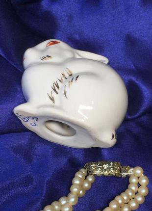 Статуетка кролик зайчик фарфор н1927 вінтаж для статуетки характерна висока якість,...