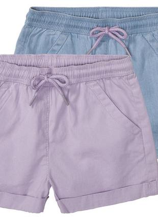 Шорти набір 2 шт. для дівчинки lupilu lidl 408419-1 098-104 см (2-4 years) різнобарвний