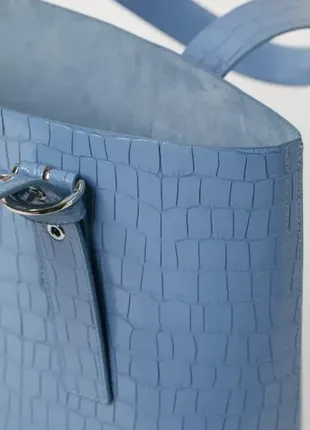 Блакитна сумка шопер від h&m 3