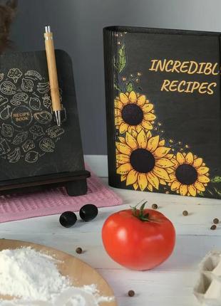 Книга для записів кулінарних рецептів "incredible recipes" а6 16,5х13см6 фото